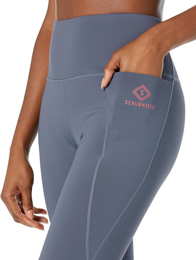 Scrubmates High Waisted Under Scrub Leggings with Hip Pockets for Women