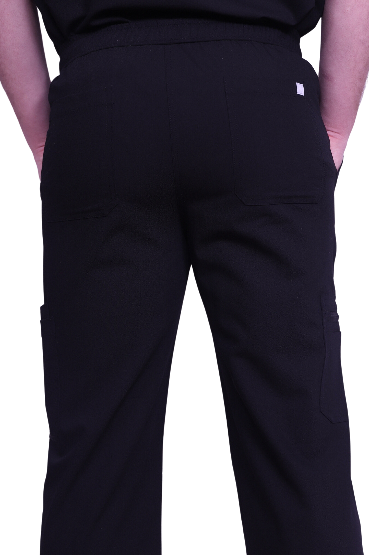 medical work uniform Scrubmates classic fit straight leg black scrub pants for men made to pair perfectly with our classic scrub top. Our exclusive design is trend-forward while still delivering timeless and professional style. Made from a superior quality polyester/rayon/spandex fabric blend, these pants offer unparalleled all-day comfort and allow for ease of movement. The luxe fabric provides the perfect amount of stretch and innovative design offers 8 deep pants pockets best scrubs for men figs