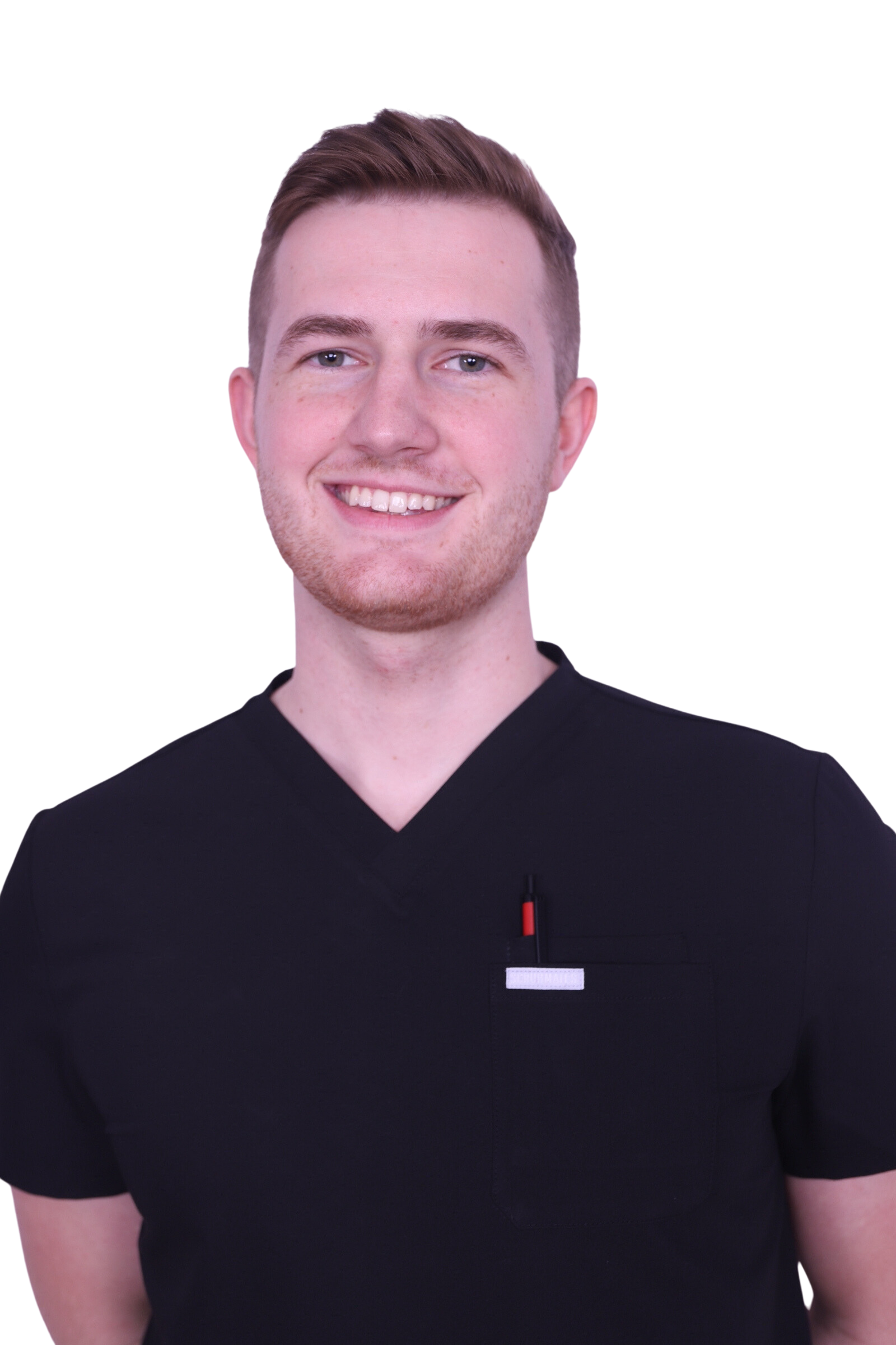 Elevate your work collection with the Scrubmates black classic scrub top for men made to pair perfectly with our classic straight leg pants. Our exclusive design is trend-forward while still delivering timeless and professional style. Made from a superior quality polyester/rayon/spandex fabric blend, this set offers unparalleled all-day comfort and allows for ease of movement. Our thoughtful and innovative design offers 2 chest pockets as well as a pen pocket.best scrubs for men figs scrubs