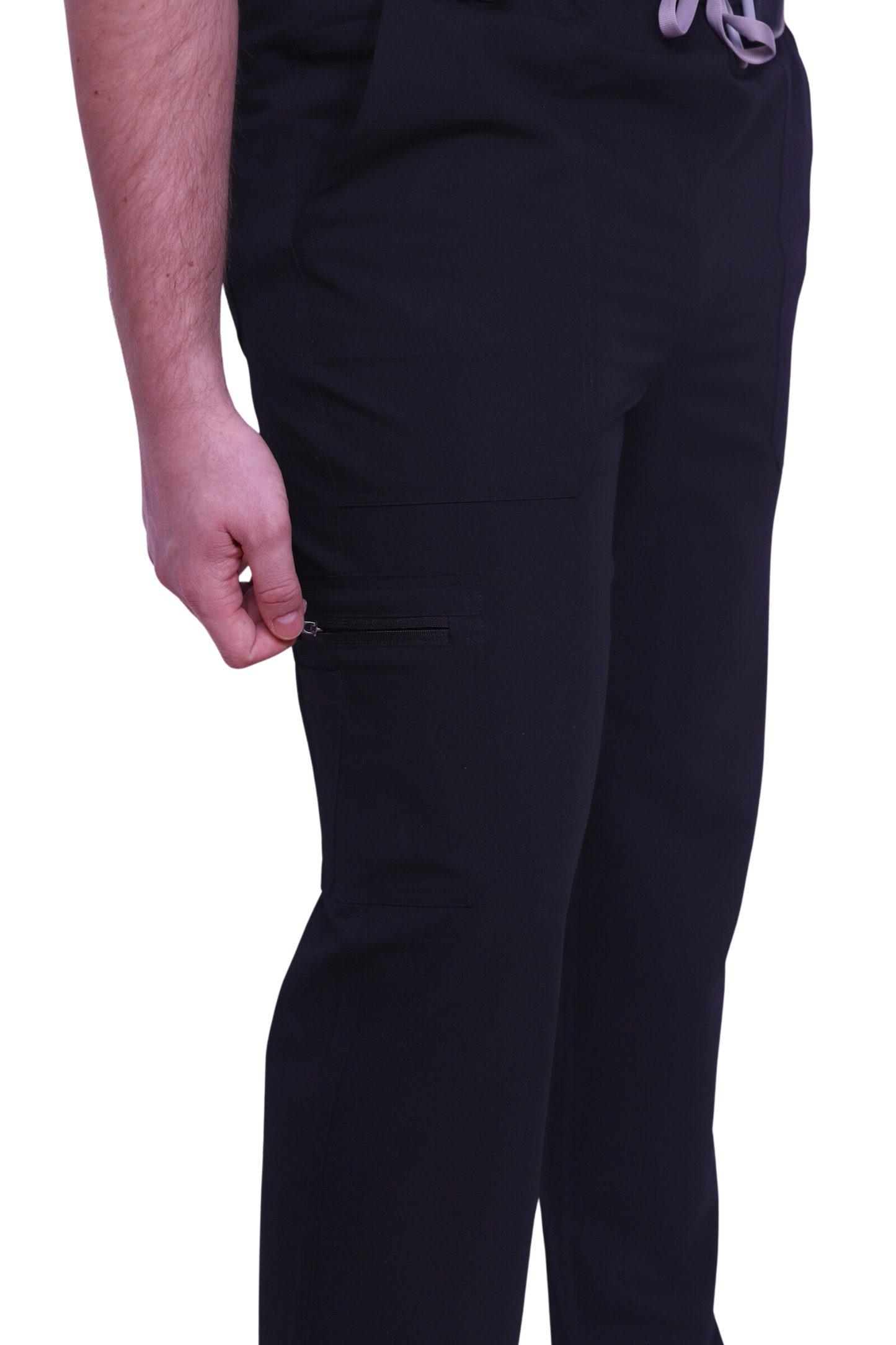 medical work uniform Scrubmates classic fit straight leg black scrub pants for men made to pair perfectly with our classic scrub top. Our exclusive design is trend-forward while still delivering timeless and professional style. Made from a superior quality polyester/rayon/spandex fabric blend, these pants offer unparalleled all-day comfort and allow for ease of movement. The luxe fabric provides the perfect amount of stretch and innovative design offers 8 deep pants pockets best scrubs for men figs