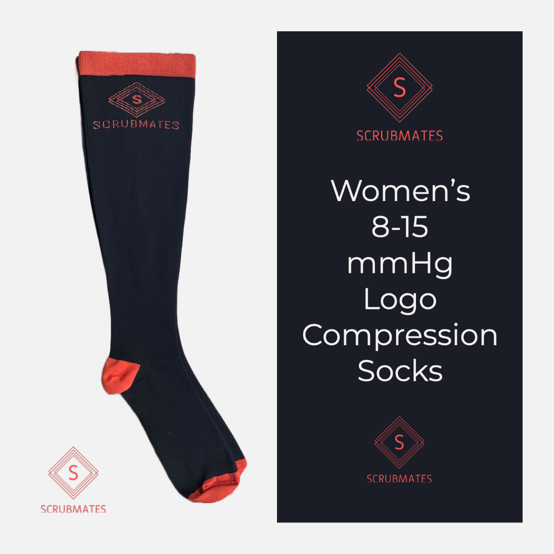 Scrubmates Unisex Knee High Compression Socks 8-15 mmHg
